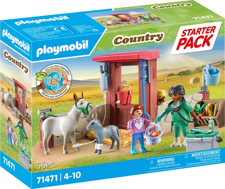 Actual product image Playmobil 71471 Veterinary mission with the donkeys (71471, Playmobil Country)