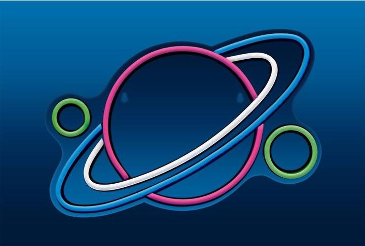 Image du produit Activejet AJE-NEON PLANET LED Néon (Multicolore, 32 cm, Intérieur)