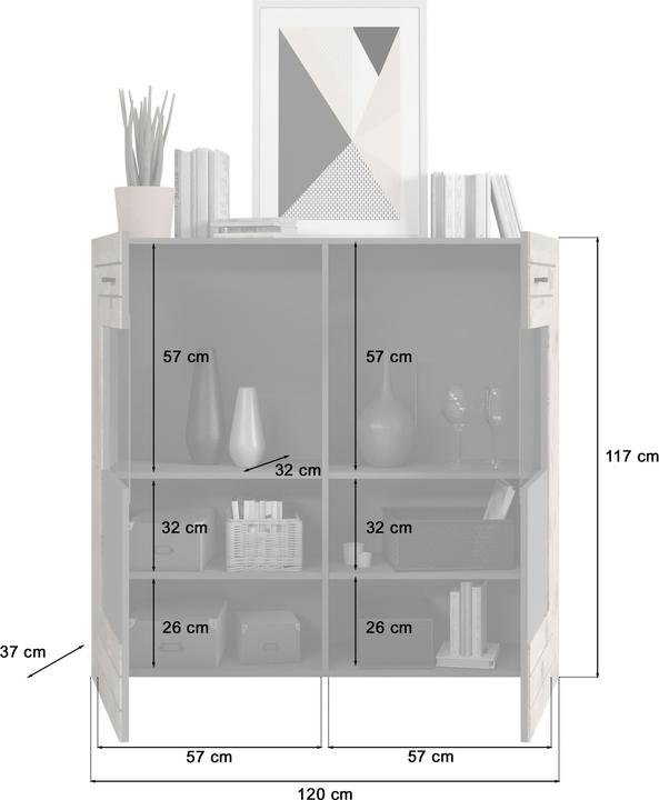 Actual product image Xonox Home Freno (120 x 37 x 117 cm)