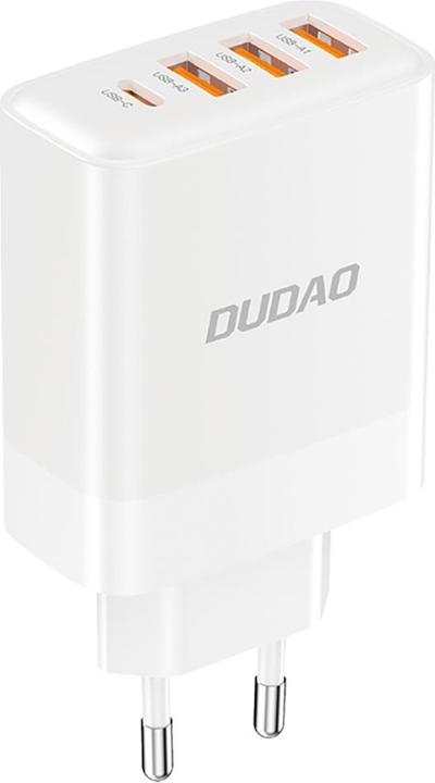 Dudao A5HEU network charger 3x USB-A 1x USB-C PD20W - white (20 W)