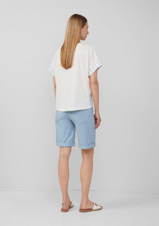 Actual product image S.Oliver T-Shirt T-Shirt im Fabricmix mit Leinenanteil (38)