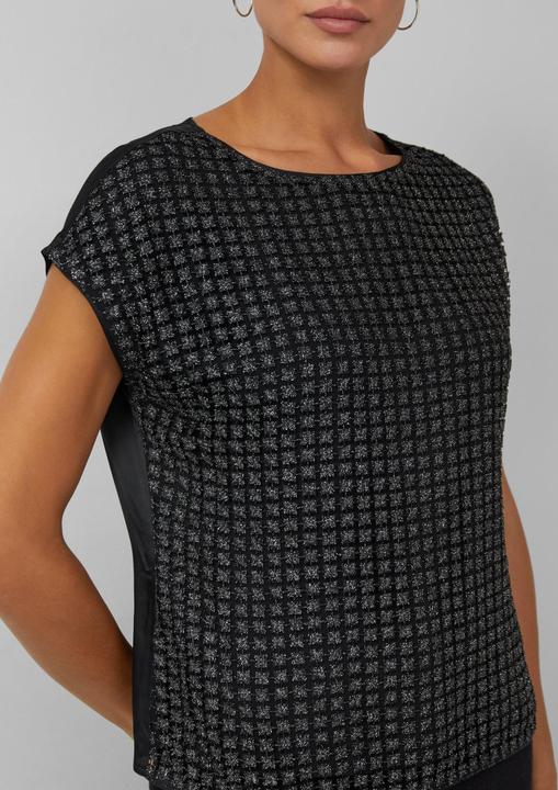 Immagine prodotto s.Oliver Bluse Fabricmix-Bluse mit U-Boot-Ausschnitt und Glitzergarn (32)