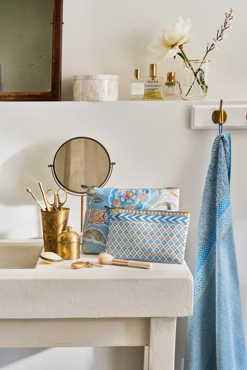 Actual product image PIP Studio Caryn Kosmetiktasche Kombi Matata blau 26x7.5x18cm/22x1x13cm