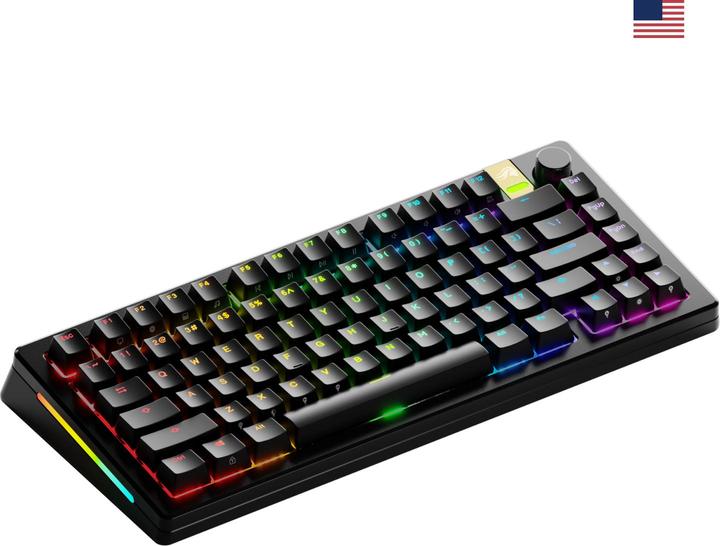 Actual product image Glorious GMMK 3 Pro HE Wireless 75 % Gaming Keyboard - Pre-Built, ANSI (US), Fox HE Switches, black (US, Wireless)