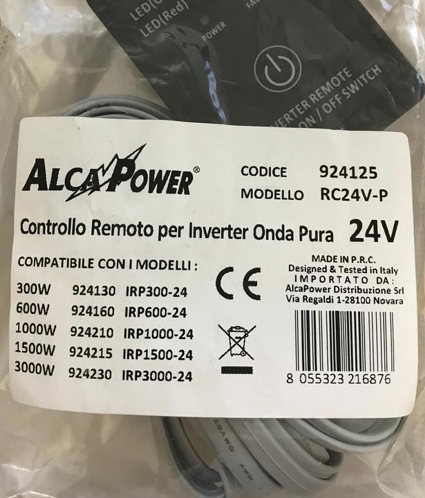Actual product image President Remote control for 24 V inverters with pure sine wave voltage AlcaPower from