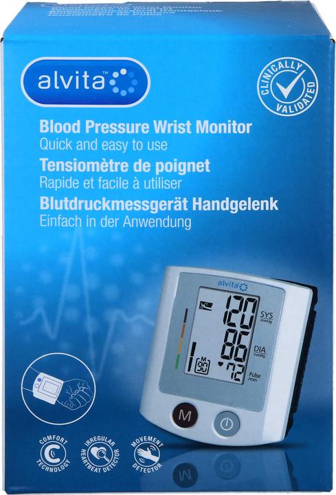 Actual product image Alvita Blutdruckmessgerät Handgelenk, 1 St (Blood pressure monitor wrist)