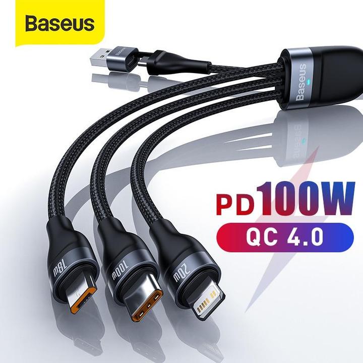 Image du produit Baseus 3in1 (1.20 m, 100 W)