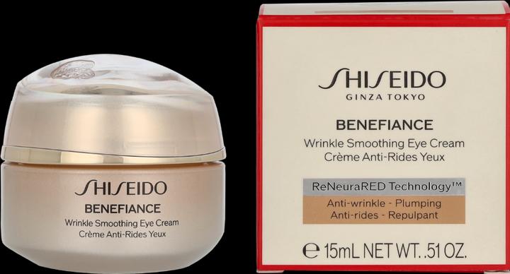 Produktbild Shiseido Benefiance Wrinkle Smoothing Eye Crème (Augenpflege Crème, 15 ml, Tag + Nacht)