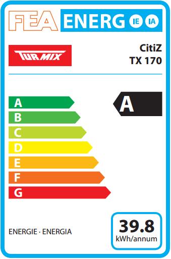 Energy Label Turmix TX 170 Citiz chrome (NESPRESSO Original)