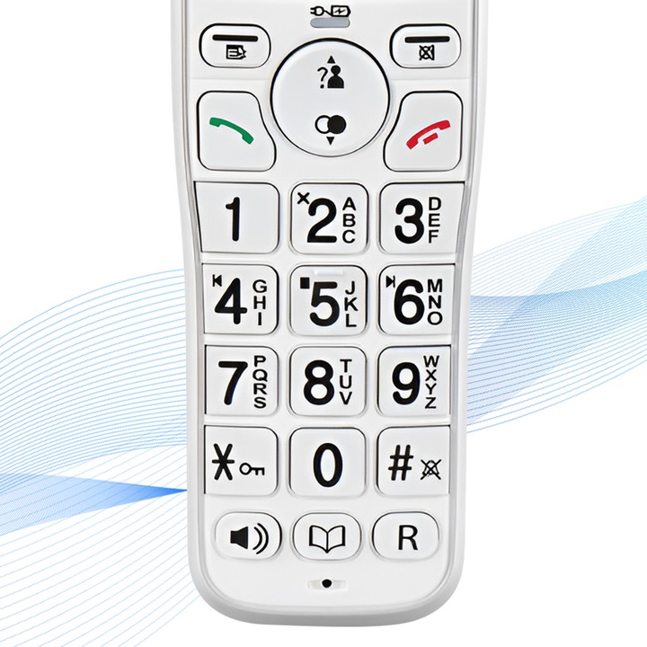 Produktbild Geemarc AMPLIDECT 295 Schnurloses Seniorentelefon Anrufbeantworter Beleuchtetes Display Weiss