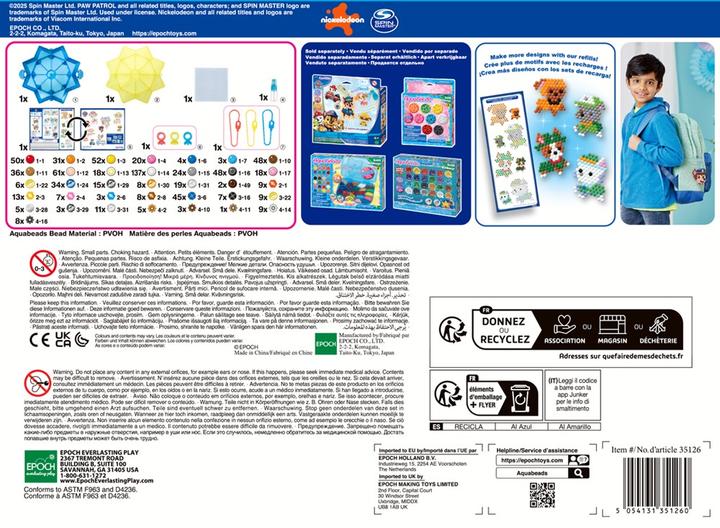Actual product image Epoch Aquabeads Paw Patrol