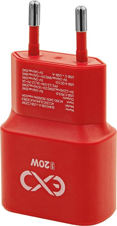 Immagine prodotto EXC Caricatore USB SLIM, porta USB-A e USB-C (18 W)