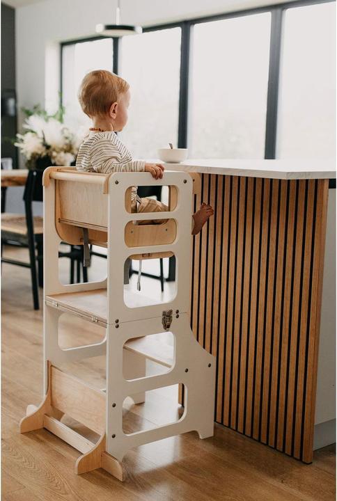 Image du produit Duck Woodworks klappbarer Lernturm und Hochstuhl