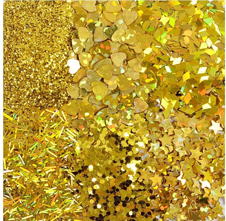 Produktbild Creativ Company Glitzerset Gold, 6 x 5 g