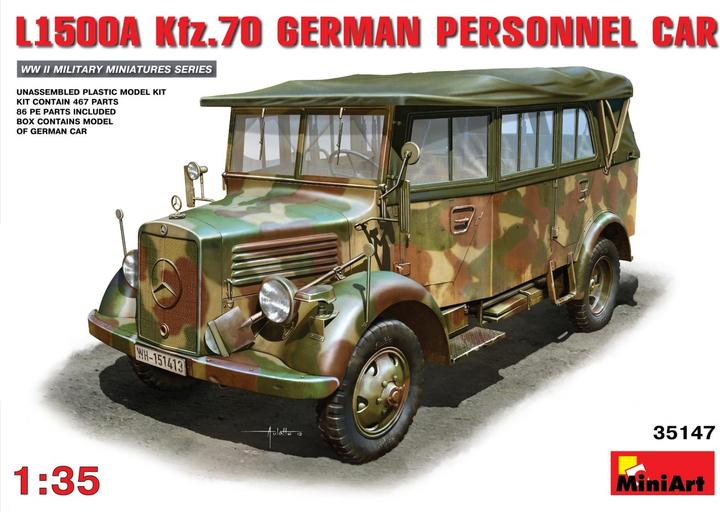 Actual product image Mini art L1500A (Kfz.70) German Personel Car