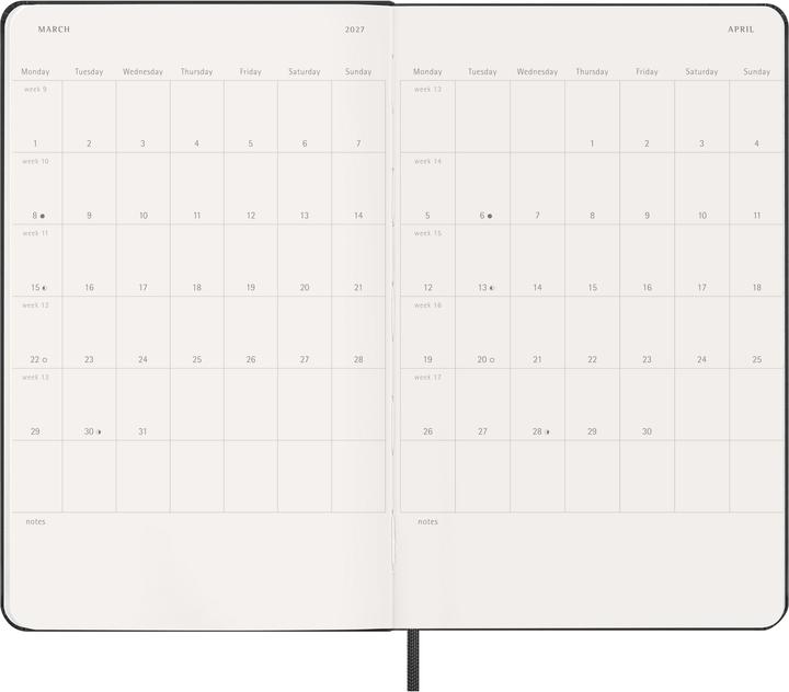Produktbild Moleskine Geschäftsagenda Hard Cover Weekly (A5, 1 Woche / 2 Seiten)