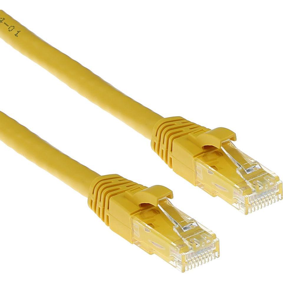 Thumbnail - ACT Yellow 5 meter U/UTP CAT6A patch cable snagless with RJ45 connectors CAT6A U/UTP SNAGLESS YL 5.00M (U/UTP, CAT6a, 5 ...