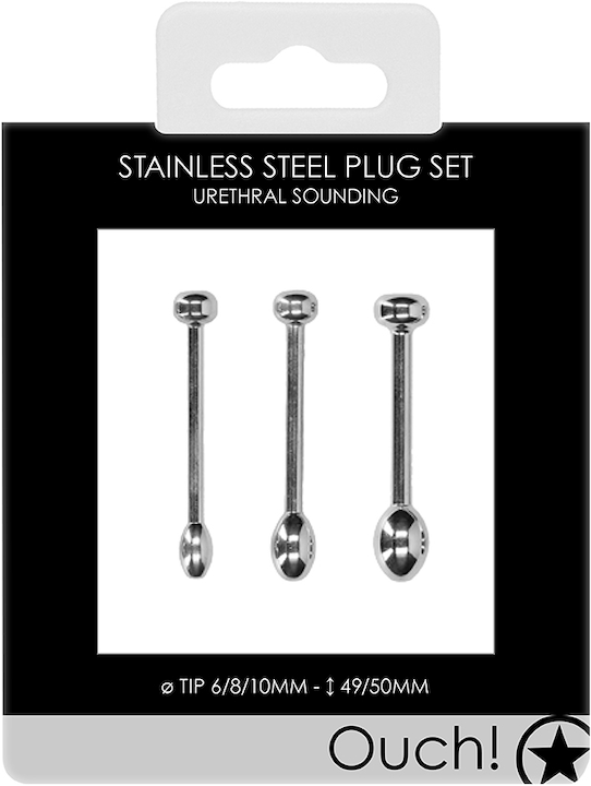 Actual product image Ouch! Urethral Sounding - Metal Plug Set