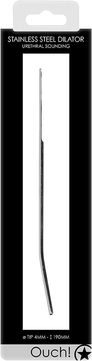 Actual product image Ouch! Urethral Sounding - Metal Dilator - 4mm