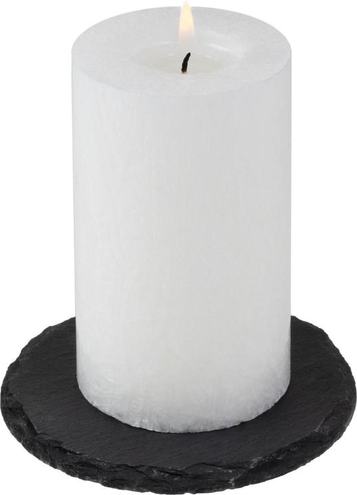 Produktbild Cocon Kerzenuntersetzer Ø 10 cm, Schiefer, Schwarz, 4 Stück