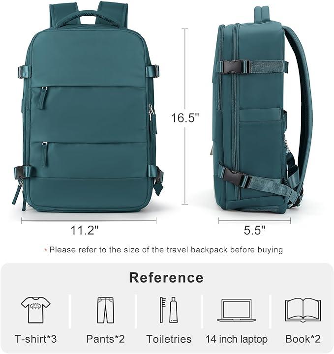 Actual product image Only-Bags.Store Large travel backpack with shoe compartment, lightweight laptop daypack with charging port