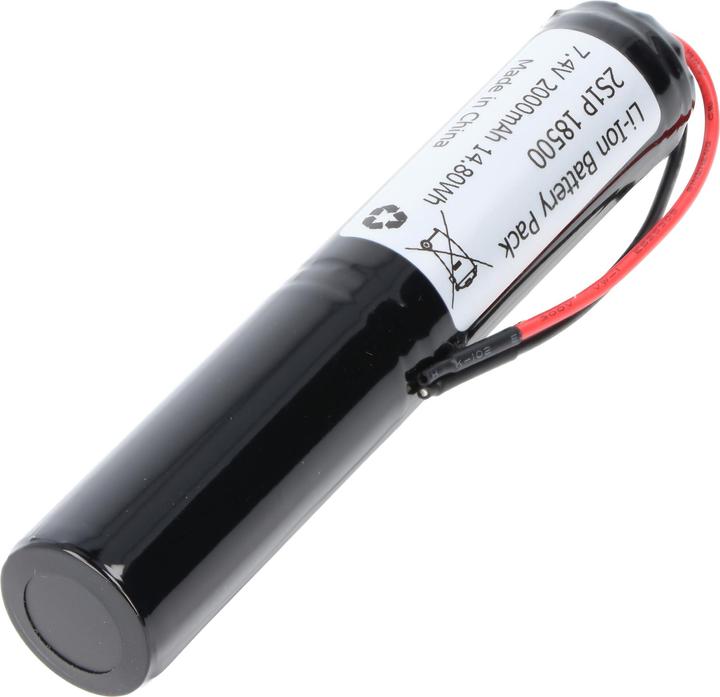 Actual product image AccuCell 2S1P 7,2V-7,4V 2000mAh zylindrisch Li-Ion Akku mit BMS-Schutz und offenen Kabellitzen (2000 mAh)
