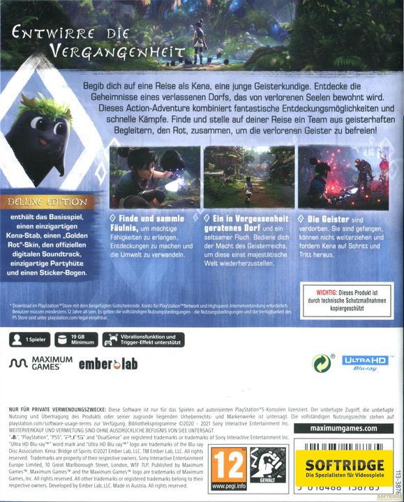 Image du produit Maximum Games Kena : Le Pont des Esprits - Edition Deluxe (PS5, DE)