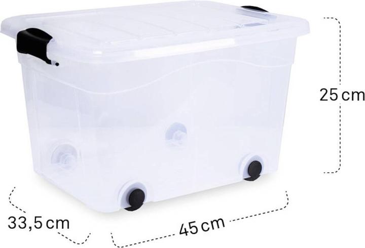 Actual product image Siena Home Set of 3 storage box 20 l with wheels (45 x 33.5 x 25 cm, 20 l)