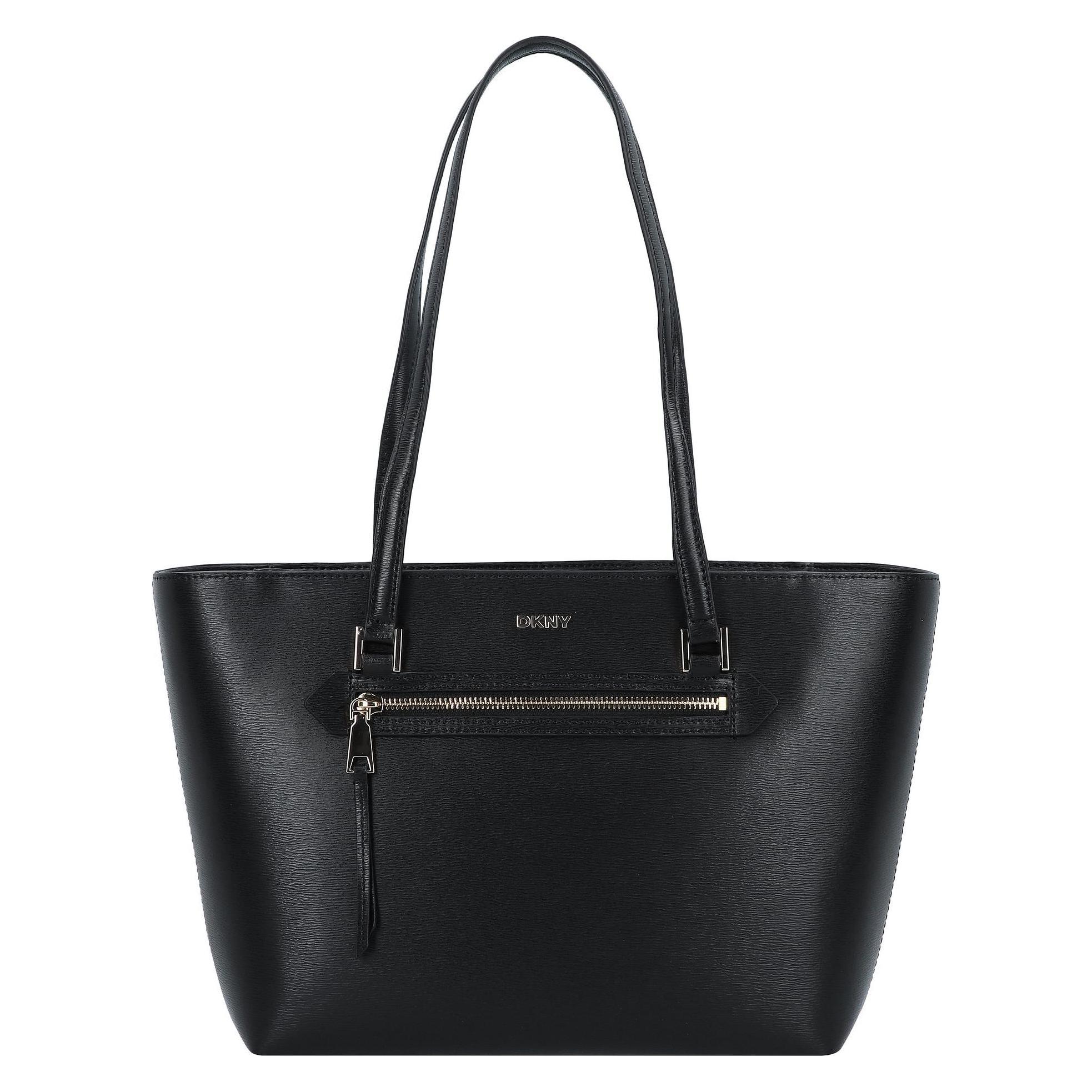 Dkny, Vrouwen, Tas, Bryant Shopper Tasche Leder 31 Cm, Zwart, Goud, (7 l)