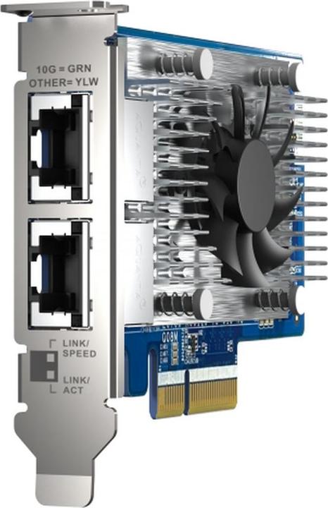 Actual product image QNAP Dual-port 10GBASE-T, 10GbE, network expansion card, Intel X710 PCIe Gen3x4