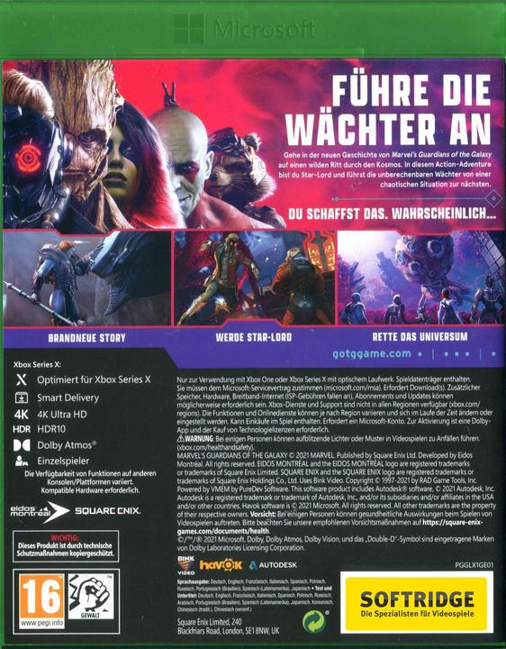 Produktbild Square Enix Marvel's Guardians of the Galaxy (inkl. Digital Comic) (Xbox Series X, DE)