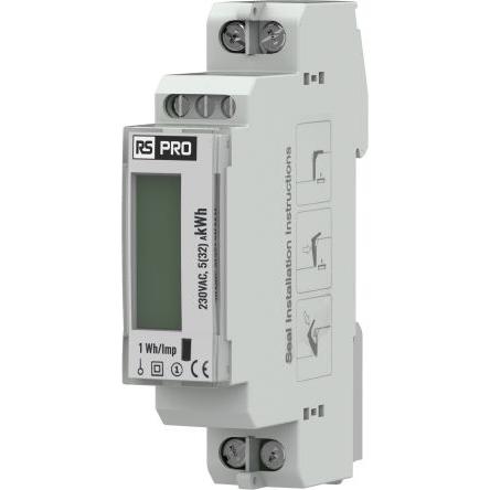 RS PRO, Misuratore energia, Energiemessgerät LCD, 7-stellig / 1-phasig