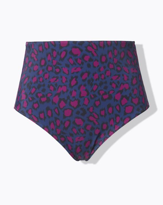 Image du produit Studio Untold Bas de bikini taille haute, imprimé léopard coloré (52)