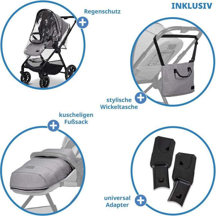 Produktbild Moon Kombikinderwagen 2in1 Kombi-Kinderwagen Clicc bis 22 kg mit