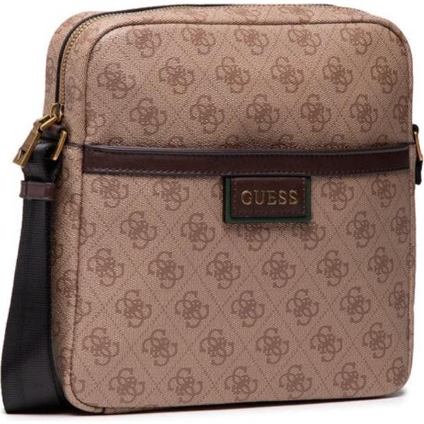 Guess Donna Marrone Donne, Borsetta, Vezzola, Document Holder, Textile Crossbody Bag, Brown, For Women,