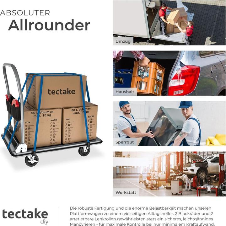 Produktbild tectake Plattformwagen (300 kg)