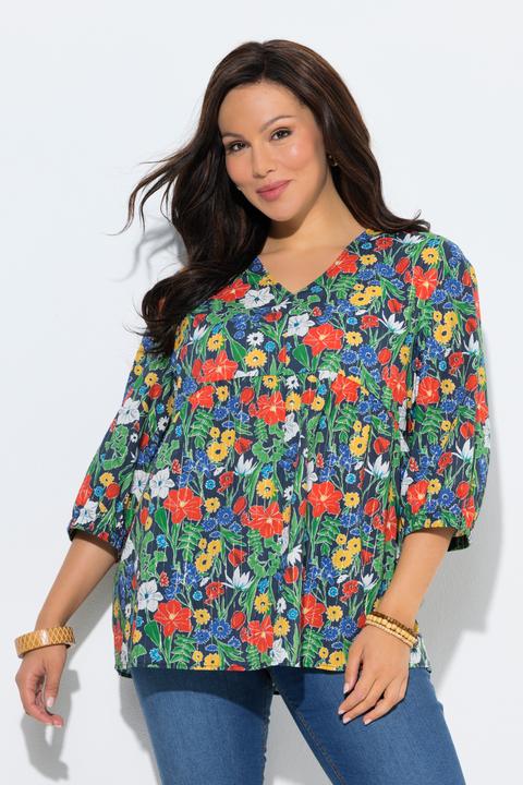 Actual product image Ulla Popken Sparkling Floral Blouse (60)