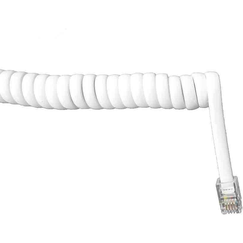 EDM Telephone extension cord 2,5m twisted 4m ways male-male, Accessori per telefoni