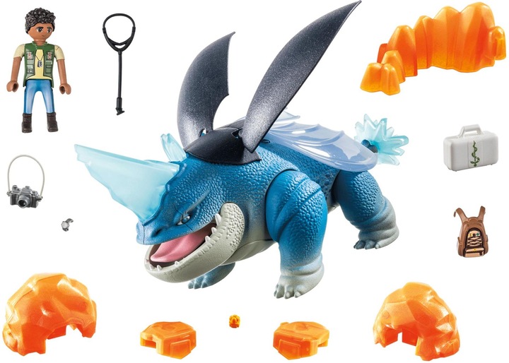 Produktbild Playmobil Dragons: The Nine Realms - Plowhorn & D'Angelo (71082, Playmobil Dragons)