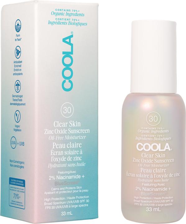 Actual product image Coola Suncare Clear Skin Zinc Oxide Sunscreen (Suntan cream, SPF 30, 33 ml)