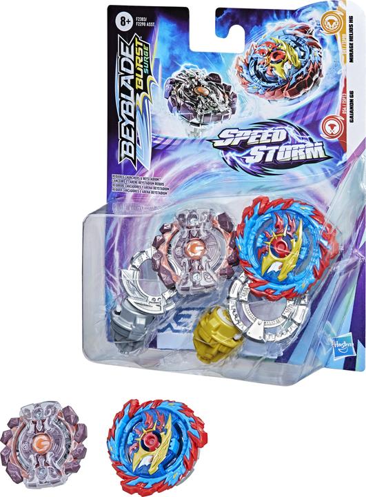 Immagine prodotto Hasbro eyblade Burst Surge Speedstorm Mirage Helios H6 e Gaianon G6 (Inglese, Francese, Tedesco, Italiano)