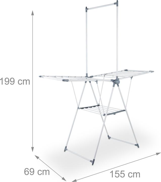 Produktbild Relaxdays Flügelwäscheständer 170cm (15 m)