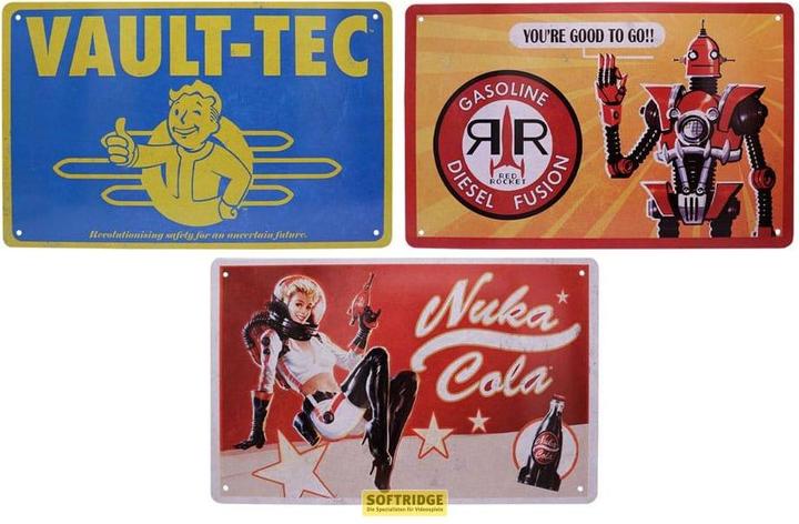 Fanattik Fallout Set de 3 panneau métal Brands