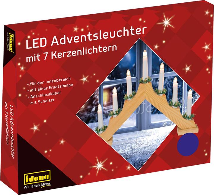 Produktbild Idena LED Adventsleuchter natur 7 Kerzenlichter (7x)