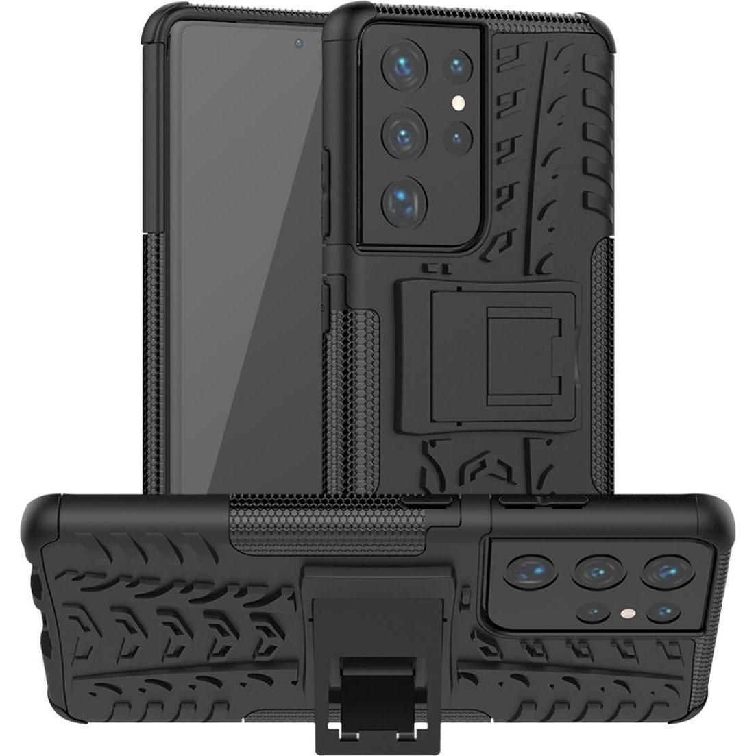 König Design Hülle Handy Schutz für Samsung Galaxy S21 Ultra Case Cover Tasche Etuis Schwarz (Samsung Galaxy S21 Ultra),...