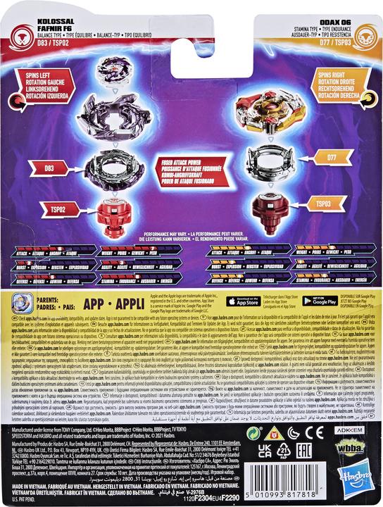 Immagine prodotto Hasbro Colossal Fafnir F6 contro Odax O6 (Tedesco, Francese, Italiano, Inglese, Spagnolo, Polacco, Russo, Olandese, Turco, Ungherese, Ceco, Greco, Bulgaro, Ucraino, Croato, Slovacco)