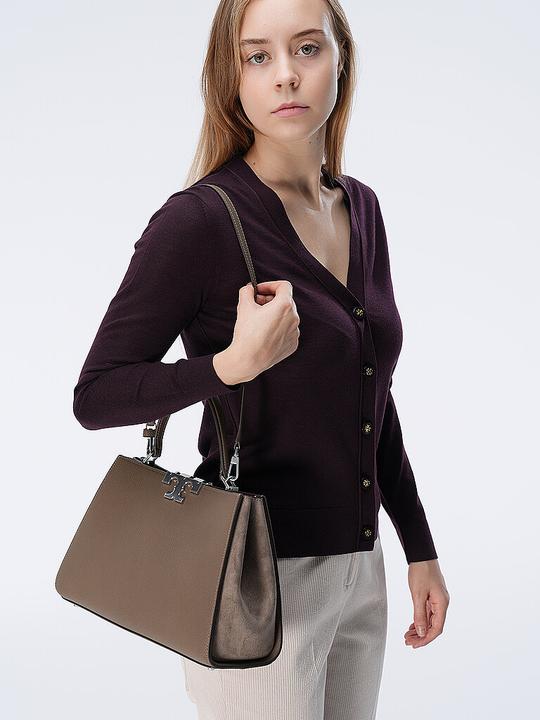 Actual product image Tory Burch Leather bag - Handle bag ELEANOR PEBBLED SATCHEL