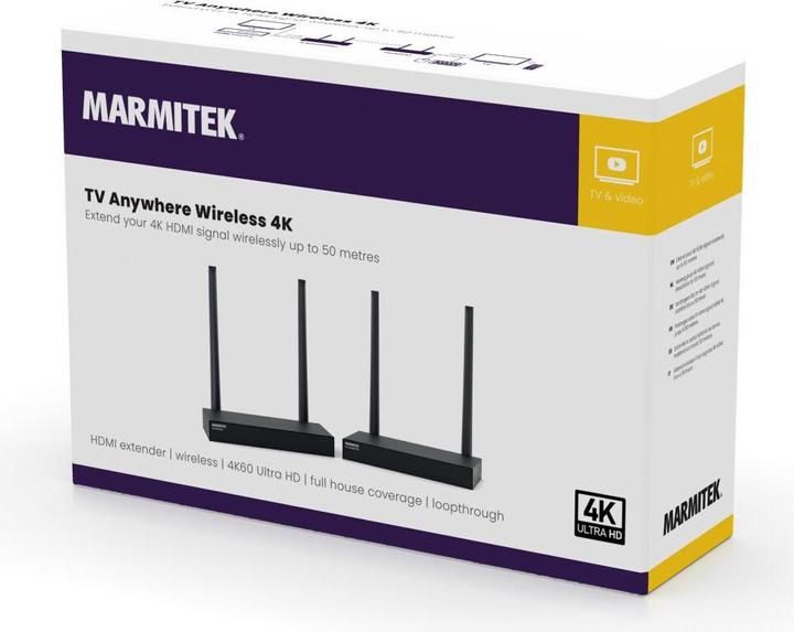 Actual product image Marmitek TV Anywhere Wireless 4K (50 m, HDMI 1, HDR, HDCP)