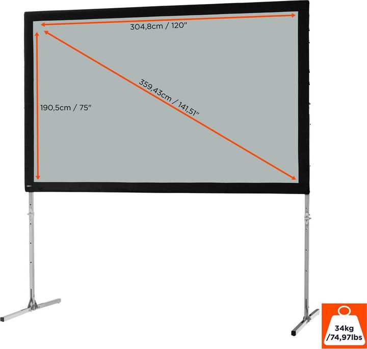 Productafbeelding Celexon Mobile Expert Business Format - Projectiescherm met afneembare voeten - Rückpr (141.34", 16:10)