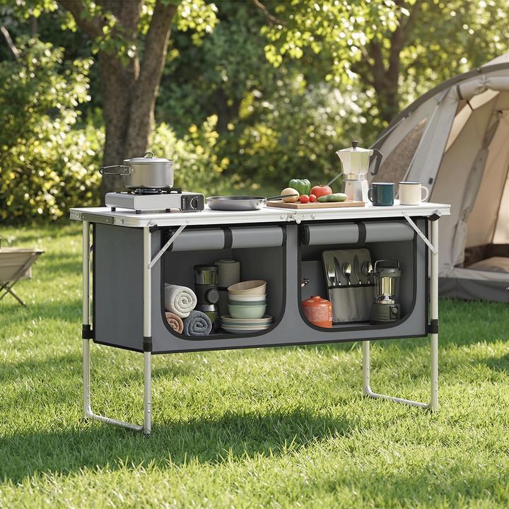 Produktbild Outsunny Campingküche Aluminiumlegierung, MDF Silber